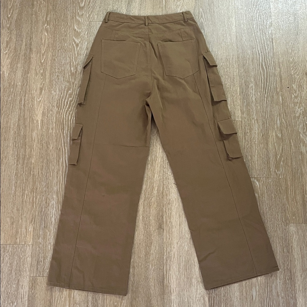 Anthropologie Molly King x Bayse wide Leg Loose Cargo Pants Army Olive Green M - Picture 7 of 14